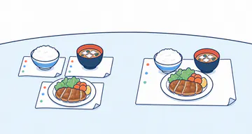 ごはん、汁物、おかずを別々に記録する場合と、夕食としてまとめる場合